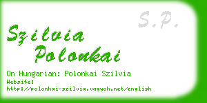 szilvia polonkai business card